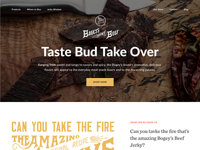 Bogey's Beef beef jerky branding design identity resonsive design type ui ux vector web website