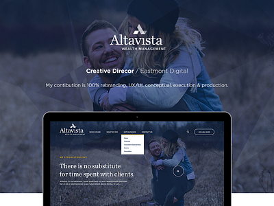 Altavista Wealth Management branding design identity logo responsive design type typography ui ux wealth management web website
