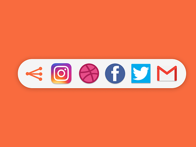 Daily UI Challenge: Day 10 Social Share Icon