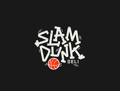 SLAM DUNK DELI athletic basketball branding deli design logo retro sandwich slamdunk subs