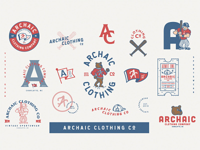 Archaic Clothing Co Branding branding design graphic graphicdesign icon illustration lettering lettering artist logo minimal