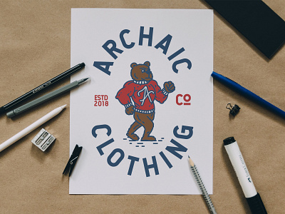 Archaic Clothing Co Poster branding design graphic graphicdesign icon illustration lettering lettering artist logo minimal