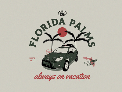 The Florida Palms branding design graphic graphicdesign icon illustration lettering lettering artist logo minimal