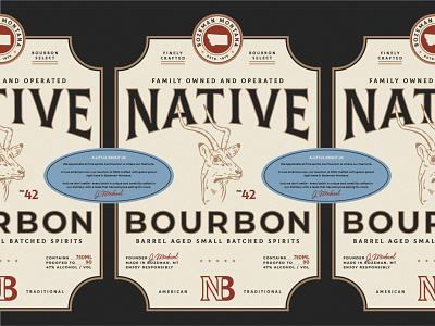 Native Bourbon Packaging branding design graphic graphicdesign icon illustration lettering lettering artist logo minimal