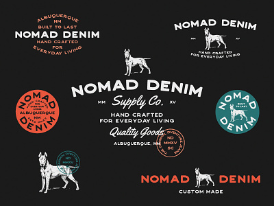 Nomad Denim Supply Co Branding branding design graphic graphicdesign icon illustration lettering lettering artist logo minimal