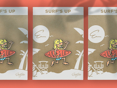 Surf's Up Baby branding design graphic graphicdesign icon illustration lettering lettering artist logo minimal