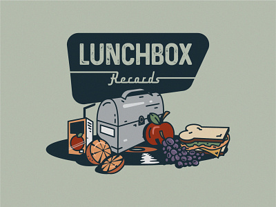 Lunchbox Records branding design graphic graphicdesign icon illustration lettering lettering artist logo minimal