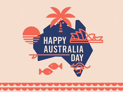 Australia Day branding design graphic graphicdesign icon illustration lettering lettering artist logo minimal