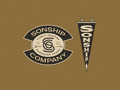 Sonship Co. Badge and Penant branding design graphic graphicdesign icon illustration lettering lettering artist logo minimal