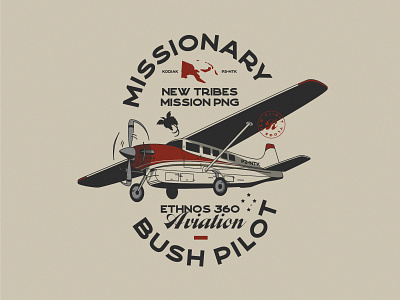 Missionary Bush Pilot Badge branding design graphic graphicdesign icon illustration lettering lettering artist logo minimal