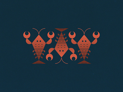 3 Lobsters branding design graphic graphicdesign icon illustration lettering lettering artist logo minimal