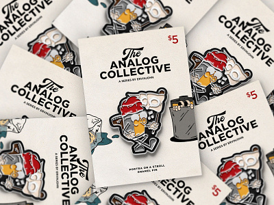 The Analog Collective Pin branding design graphic graphicdesign illustration logo minimal ui ux vector