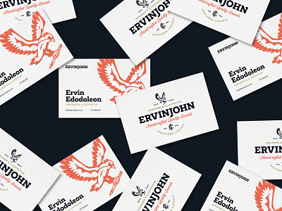 ErvinJohn Business Cards branding design graphic graphicdesign illustration logo minimal ui ux vector