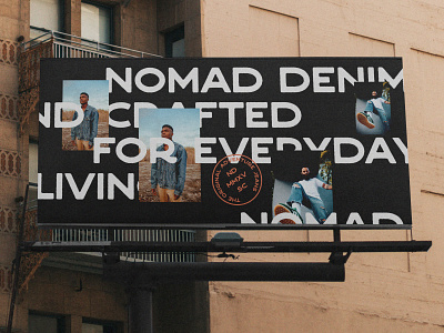 Nomad Denim Billboard branding design graphic graphicdesign illustration logo minimal ui ux vector