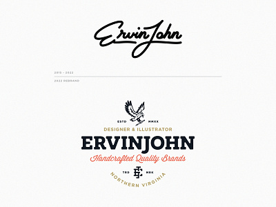 ErvinJohn Rebrand branding design graphic graphicdesign illustration logo minimal ui ux vector