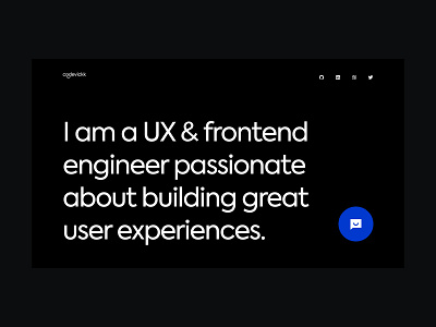 My portfolio - v1 branding design minimal ui user experience user interface ux web design