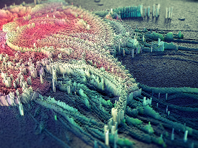 Color's Heartbeat c4d fantasy macro photoshop