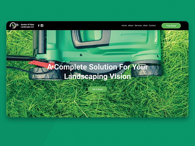 Garden Of Eden Landscape Website Build design ux web web design website