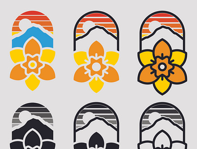 Rainier Daffodils branding design logo logo design vector