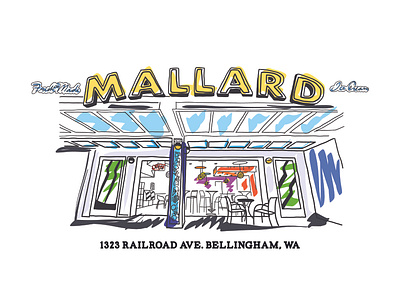 Mallard Ice Cream branding design illustration logo