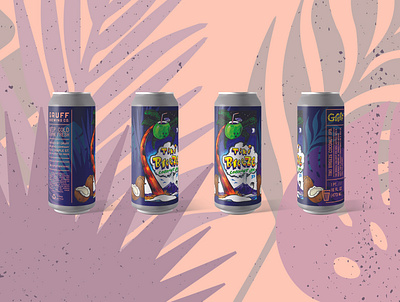 Gruff Brewing Coconut IPA beer beer branding brand identity branding design label design