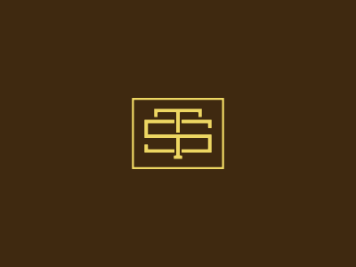 TS brown gold stencil street urban monogram ts s t