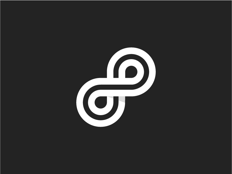 Infinity system mark logo illustration identity form overlay design branding abstract