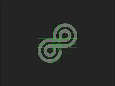 Infinity Grid abstract branding design form grid gridded identity logo mark system
