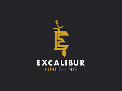 Excalibur branding design excalibur form identity logo mark mighty shadow sword