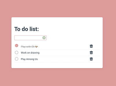 To Do List css design list react todo todolist ui