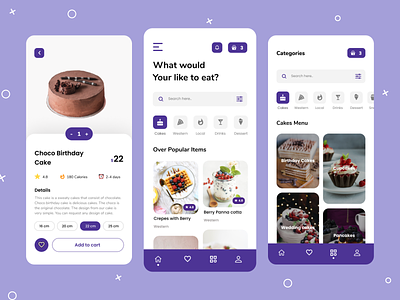 Bakery Shop app app design bakery cake shop design design app ecommerce ecommerce shop mobile ui shopping ui ux