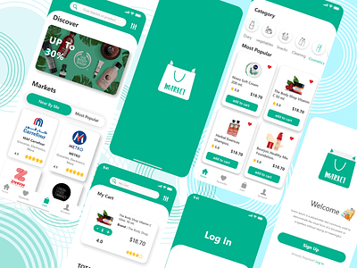 Market mobile app app design ui ux