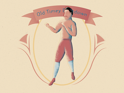 Old Timey Boxer adobe boxer design grain graphic graphicdesign halftone illustration illustrator lineart photoshop texture