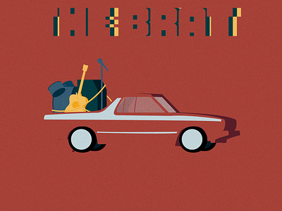 The Brat Fully Loaded adobe adventure asset car design grain graphic graphicdesign illustration illustrator instruments music music app subaru texture ux