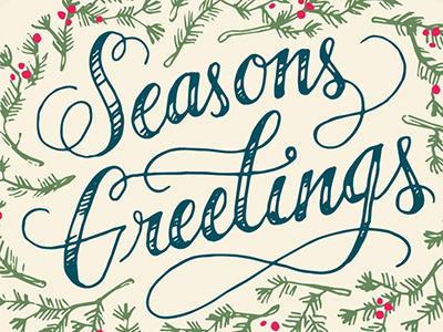 Christmas Card Sketch christmas lettering seasons greetings stationary