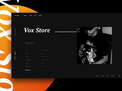 Web Design - Vox Store black vox store web web design