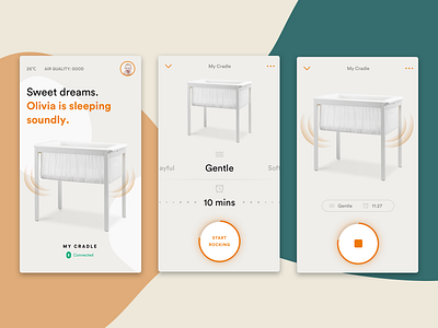 Cradle App baby cradle design infant ui ux