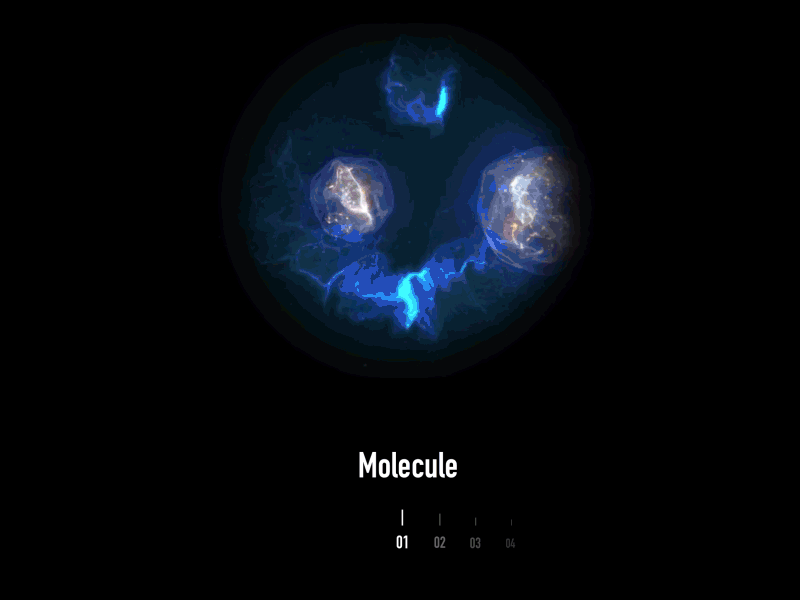 Cam of Telescope and Microscope animation black design galaxy molecular navigation tab ui uiuxdesign wave