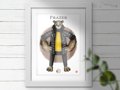 Frazer Bear Portrait Illustration adobe character character design illustration illustration art illustration digital illustrator photoshop procreate