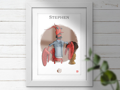 Stephen Lobster Portrait Illustration adobe character character design concept illustration illustrator photoshop procreate