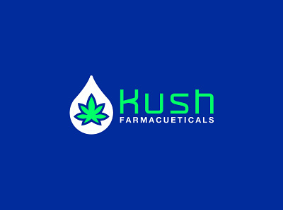 Kush Logo Variation branding cannabis graphic design kush leaf logo marijuana