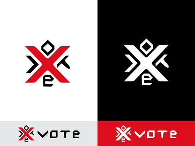 Vote Logo Concept african branding election graphic design letter x logo typographic vote x