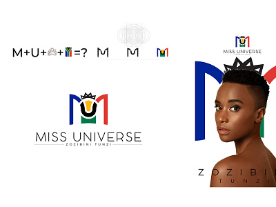 Miss Universe SA Logo Concept graphic design letter letterform logo miss universe model pagaent south africa