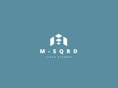 M Squared Cloud Storage Logo branding cloud computers design graphic design letterform logo network servers storage typography