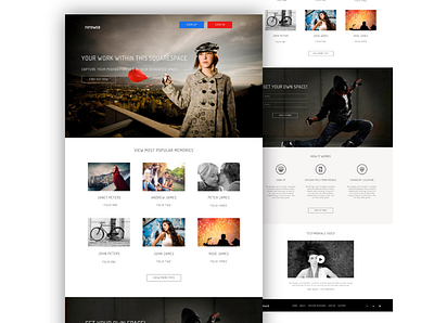 Photosharing Website Design design graphic design ui ui design ux ui ux design web web design website website concept website design