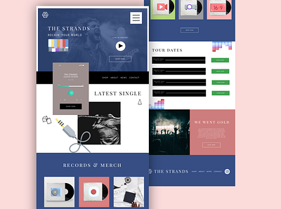 Music Shopify Design design graphic design ui ui design ux ui ux design web web design website website concept website design