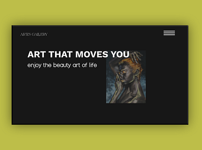 Art Gallery Concept design graphic design ui ui design ux ui ux design web web design website website design