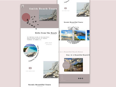 Beach Tours/Holiday House Concept ui uiux website concept
