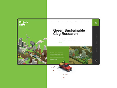 Project Terra Homepage design 3d green homepage typogaphy ui uidesign ux web