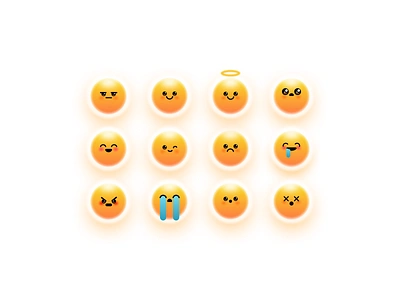 Emoji - Yolk inspired emoticons character character design eggyolk emoji emoji set emoticons expressions icon set symbol